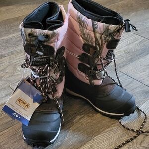 Ranger TUNDRA II Winter Snow Boots Pink Camo Waterproof Suede Thermolite Outdoor